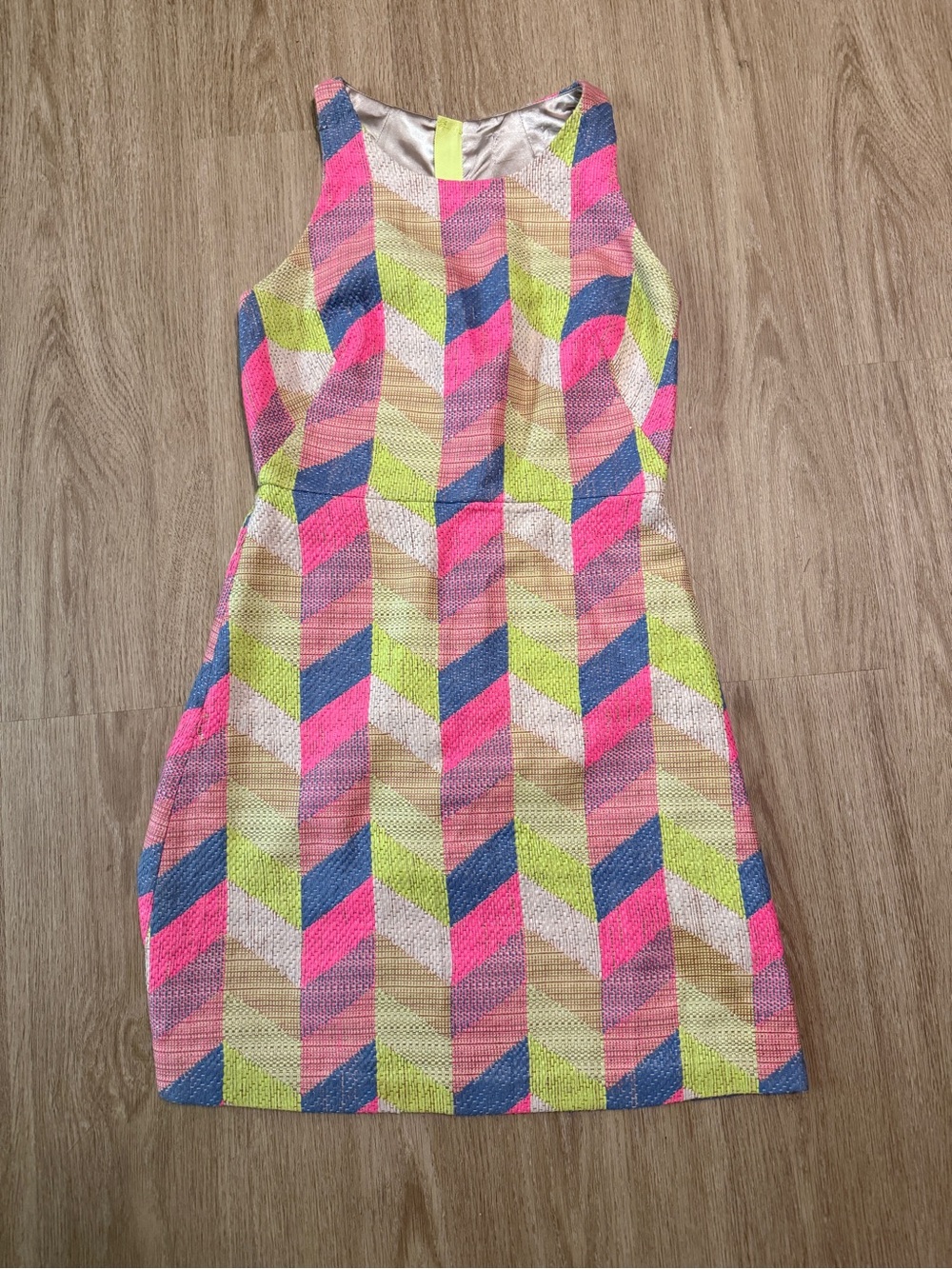Milly Sleeveless Chevron Mini Dress Size 0